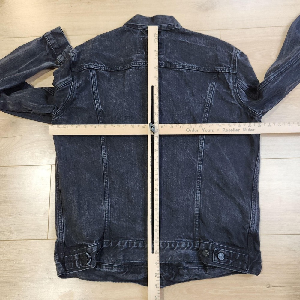 Levis Jacket Mens XL Black Denim Trucker Button Front Casual Classic - Picture 4 of 8